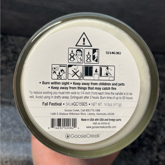 New! Goose Creek Fall Festival 3-wick Candle - Picture 4 of 4